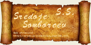 Sredoje Somborčev vizit kartica